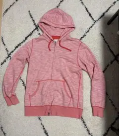 00s old uniqlo double zip hoodie pink - メルカリ