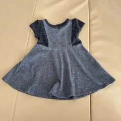 Baby GAP 半袖ワンピース　グレー　フォーマル　シンプル