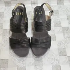 DAKN ダックス　ブラックサンダル　24cm
