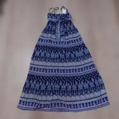 ef-de ネイビー系花柄キャミワンピース