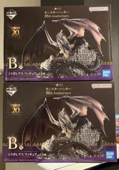 ミラボレアス フィギュア　ビジュアルボード　大狩猟展ポストカード等まとめ売り モンスターハンター 20周年 大狩猟展限定 ミラボレアス