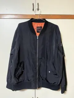 黒 MA-1ジャケット オレンジ裏地