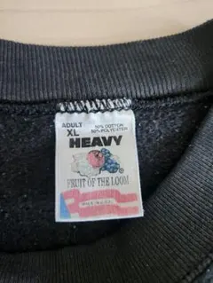 90s USA製 フルーツオブザルーム スウェット ブラック フェード 黒