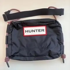HUNTER ショルダーバッグ サコッシュ ブラック　美品のサムネイル