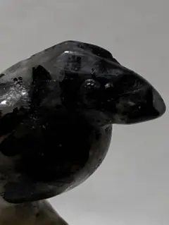 天然石 カラス 鳥 置物 インテリア