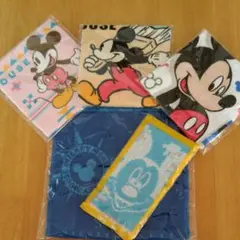 新品未使用　ミッキーマウス　ハンドタオル　5枚セット