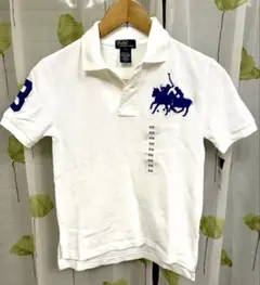 【新品タグ付】ポロ ラルフローレン ビッグポニー ポロシャツ ホワイト S(8)