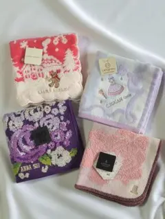週末価格♪LAURA ASHLEY等 ブランドタオルハンカチ４点セット