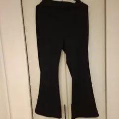 ブラック フレアパンツ L レディース