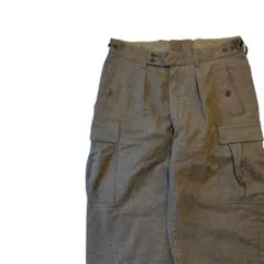 60s ドイツ ミリタリー ダブルニー ウール トラウザーズ カーゴ パンツ