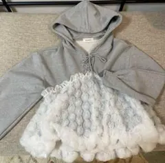 あさぎーにょpoppyフリル付きブラックパーカー あさぎーにょpoppyフリル付きブラックパーカー