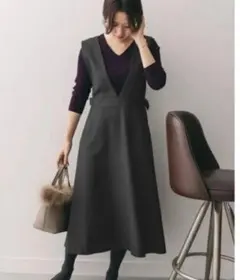 アーバンリサーチドアーズ　ジャンパースカート　Aライン　ロングワンピース