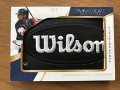Ozzie Albies グローブ 激レアパッチ Wilson部分 3枚限定のサムネイル