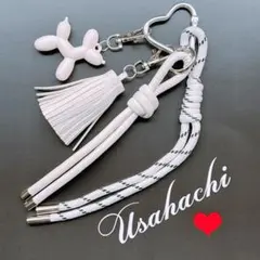 じゃらじゃらキーホルダー　バッグチャーム　キーチャーム　パラコード　犬　22A