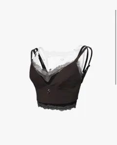 THEREDTHREAD lace trim layer cami black - メルカリ