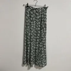 fifth グリーン 花柄 ロングスカート