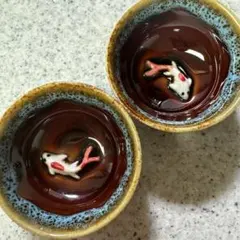 お猪口 ぐい呑み 魚モチーフ 2個セット