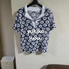 yukiko.HANAI花柄セーラー襟半袖ブラウス