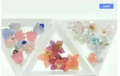 ハンドメイドお花のコネクターチャーム( ॑˘ ॑* )