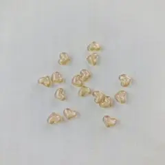 ハート　カボション　デコパーツ　オレンジ