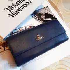 ✨良品✨ ヴィヴィアンウエストウッド 二つ折り 長財布 オーブ ブルー 