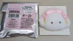 ホワイトフリルデザイン　シークレットヘアクリップ　こぎみゅん　ステッカー