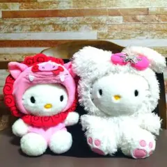 沖縄限定 ご当地キティシーサー ハローキティ 獅子衣装 ぬいぐるみ セット 沖縄限定 ご当地キティシーサー ハローキティ 獅子衣装 ぬいぐるみ