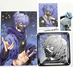 雅血の陰陽師 Letter＆Moon カフェ 斑雨 アクリルスタンド 缶バッジ