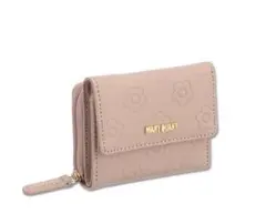 マリークワント　花柄エンボス三つ折り財布