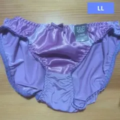 無地 紫ツルツルサテン生地ショーツ　LLのサムネイル