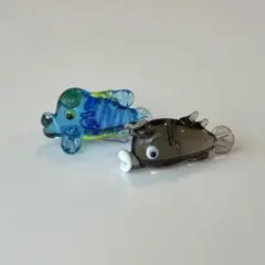 魚 2匹 ガラス細工 ミニチュア ベルメゾン