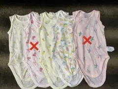 ユニクロ コットンメッシュボディースーツ ノースリーブ 肌着3枚