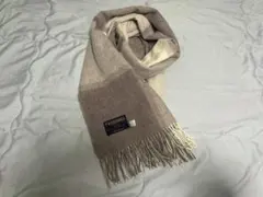 TWEEDMILL ラムウール マフラー ベージュ系 チェック