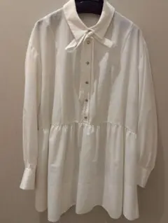 ✨新品¥64900モラビト⭐️紐付き2WAY袖チュニックブラウス✨MORABITO 