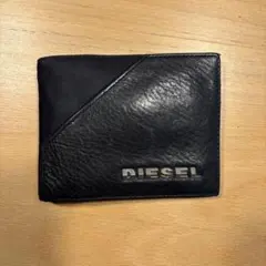 DIESEL Logo Nylon Leather Bifold Wallet
