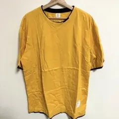 Tシャツ イエロー　メンズ 半袖 夏服 無地 大きいサイズ 重ね着風