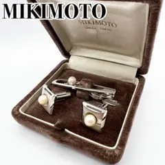 【お買得】 箱付き MIKIMOTO ネクタイピン カフリンクス 3点セット