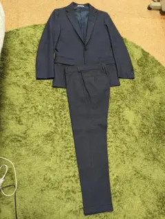 グリーンレーベルリラクシング　セットアップスーツ　ネイビー　バーズアイ