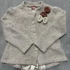 韓国子供服　ラメ入りニットカーディガン　サイズ120