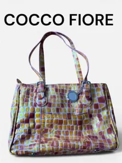 COCCOFIORE コッコフィオーレ ハンドバッグ クロコ型押し マルチカラーのサムネイル