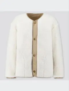 ユニクロ　キルティングボアフリースリバーシブルジャケット120