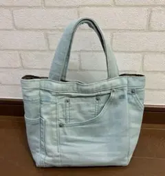 ハンドメイド　デニムトートバッグ