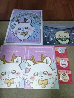 セブンイレブン　ちいかわ7点セット A5ノートとフラットケースと缶ミラー