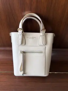 JILL STUART ホワイトレザーハンドバッグ ショルダーバッグ