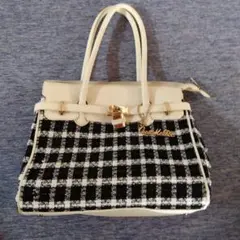Cecile McBee チェック柄トートバッグ