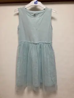 水色 ノースリーブ ワンピース 130