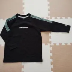 umbro 長袖プラクティスシャツ　ブラック/グリーン　130