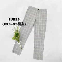 【メンズ・小さいサイズ】ザラマン♪テーパードパンツ チェック EUR36 グレーのサムネイル