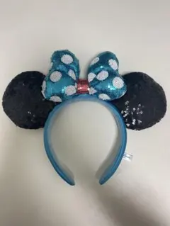 ミッキーカチューシャ 青色 スパンコール