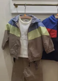 BEAMS mini× FILAコラボ ナイロンブルゾン フード付110サイズ